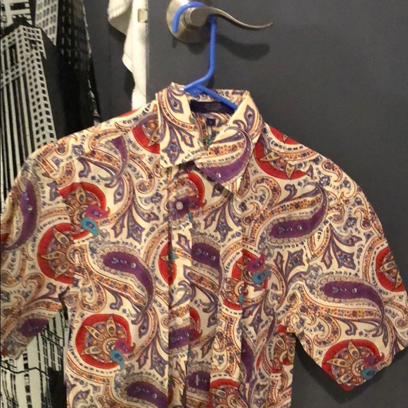 Crazy design short sleeve button down - Picture 1 of 2